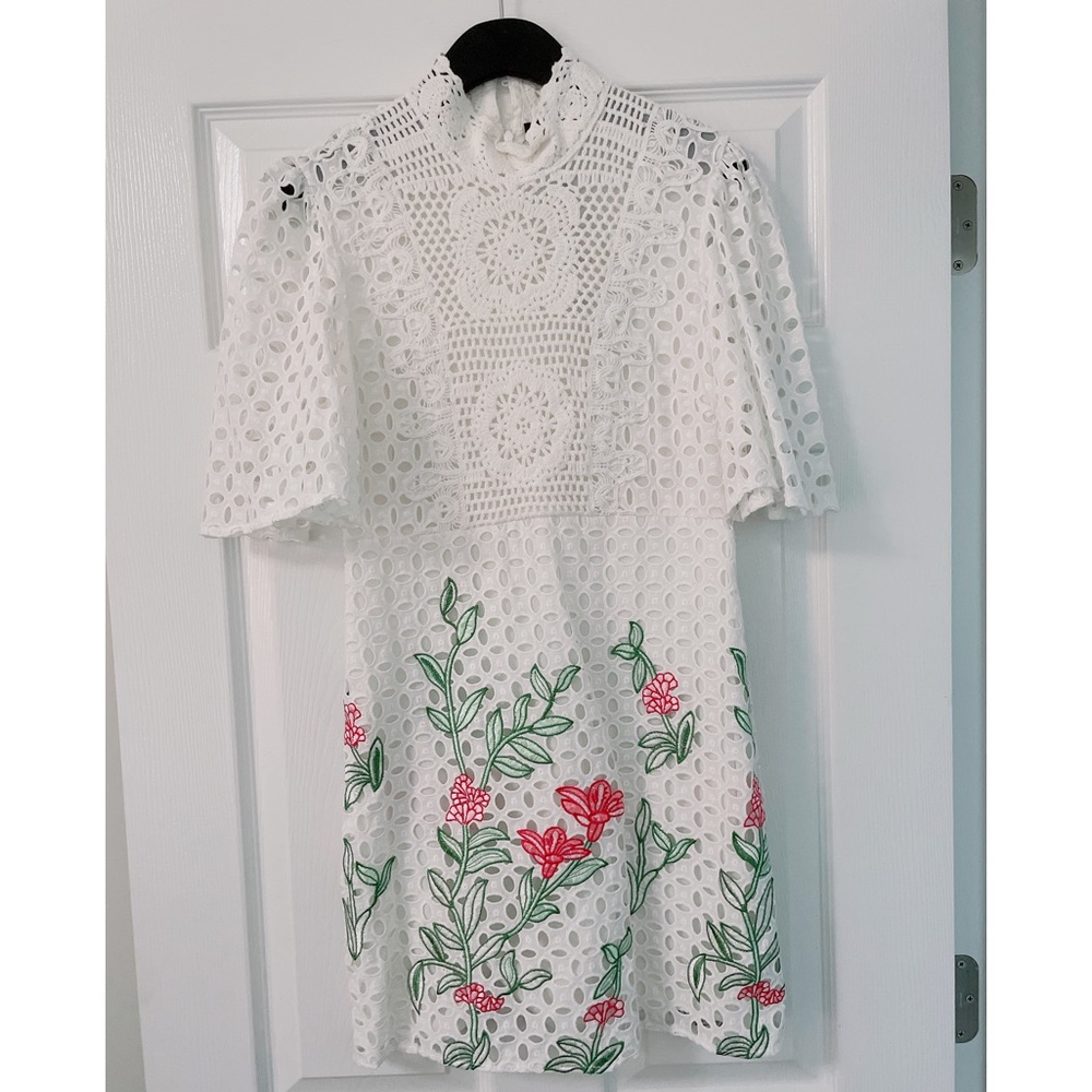ZARA Dress with floral appliqués